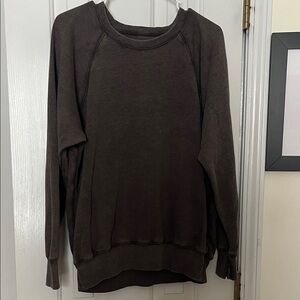 Aerie women’s Dark Brown Crewneck Sweater